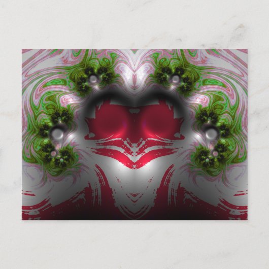 ~ 3D-ontwerppatroon ~ Kerstkleuren~ Briefkaart (Voorkant)