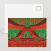 ~ 3D-ontwerppatroon ~ Kerstkleuren~ Briefkaart (Voorkant / Achterkant)