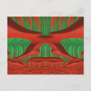 ~ 3D-ontwerppatroon ~ Kerstkleuren~ Briefkaart