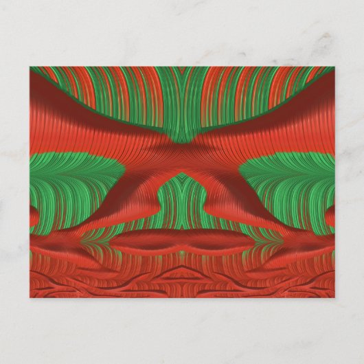 ~ 3D-ontwerppatroon ~ Kerstkleuren~ Briefkaart (Voorkant)