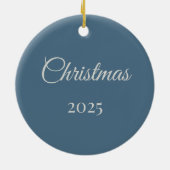 3D Op maat gemaakte blije Kerstman Keramisch Ornament (Achterkant)