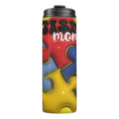 3d opgeblazen autisme mam - puzzel tuimelaar thermosbeker (Voorkant)