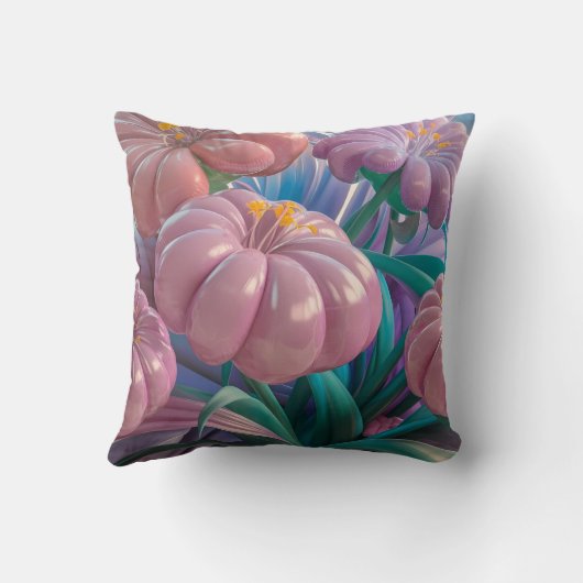 3D Opgeblazen Bloem Sierkussen (Achterkant)