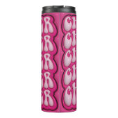 3d Opgeblazen CHEERLEADER - Leopard Pink Tumbler Thermosbeker (Achterkant)