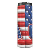 3D Opgeblazen Effect Tumbler - USA vlag Thermosbeker (Achterkant)