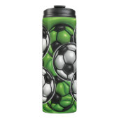 3D Opgeblazen Effect Voetbal Fan Thermische T Thermosbeker (Voorkant)