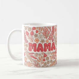3D opgeblazen rode Boho bloemen mama Koffiemok