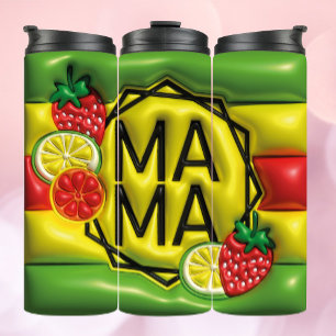 3D Opgeblazen Tumbler - Zomermamma in Fruitig Lijs Thermosbeker
