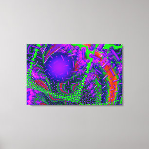 3D Optica Overdrive Fractal Canvas Afdruk