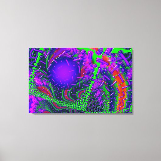 3D Optica Overdrive Fractal Canvas Afdruk (Voorkant)