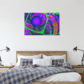 3D Optica Overdrive Fractal Canvas Afdruk (Insitu (Slaapkamer))
