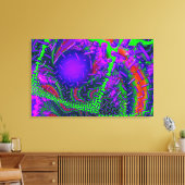 3D Optica Overdrive Fractal Canvas Afdruk (Insitu (Woonkamer))
