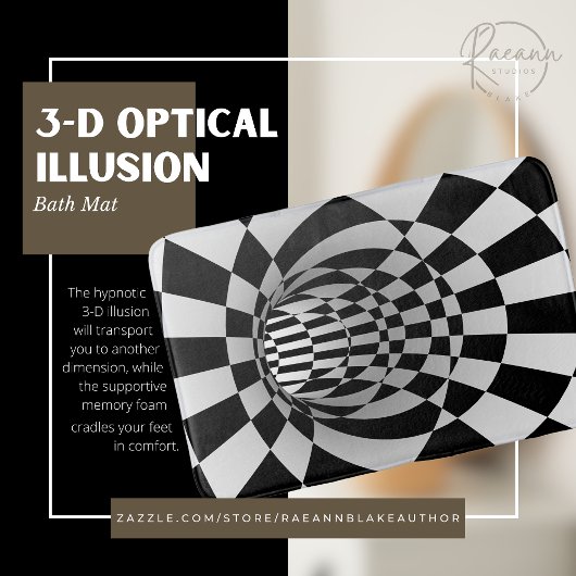 3D optische illusie badmat