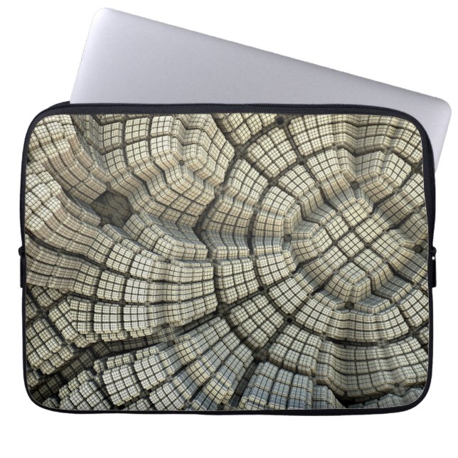 3D optische straal kubieke pit Laptop Sleeve (Voorkant)