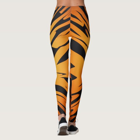 3D Oranje balpatroon Leggings (Achterkant)
