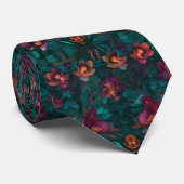 3D orchidee in levendige kleuren Stropdas (Opgerold)