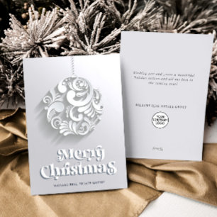 3D Ornament Kerstboom Zakelijke groet Feestdagenkaart