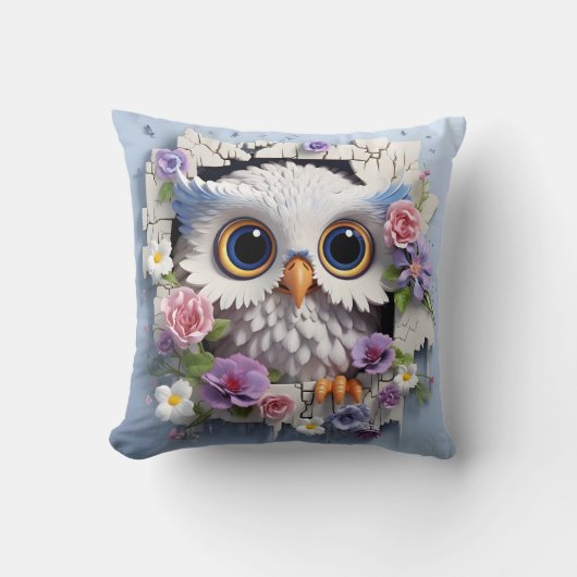 3D owl pillow Kussen (Voorkant)