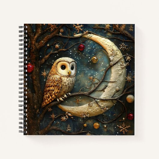 3D Owl Spiral Notitieboek (Voorkant)