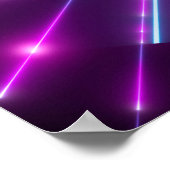 3d, paars vuurwerk, big bang, sterrenstelsel, abst poster (Hoek)