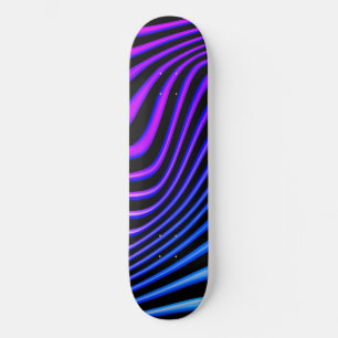 3D Paarse en blauwe gradiëntgolven 8 1/4-inch dek Persoonlijk Skateboard