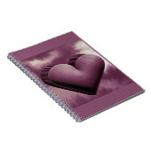 3D paarse marmeren hart Spiraal Foto Notitieboek (Rechterzijde)