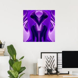 3D Paarse Regenboog Dromen, Alien Poster