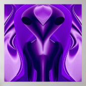 3D Paarse Regenboog Dromen, Alien Poster (Voorkant)