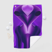 3D Paarse Regenboog Dromen, Buitenaards Golfhanddoek (Insitu)