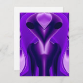 3D Paarse Regenboog Dromen, Buitenaards Informatiekaartje (Voorkant / Achterkant)