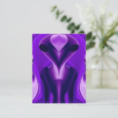 3D Paarse Regenboog Dromen, Buitenaards Informatiekaartje (Staand voorkant)