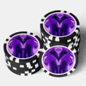 3D Paarse Regenboog Dromen, Buitenaards Poker Chips (Opstapeling)