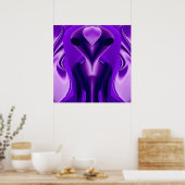 3D Paarse Regenboog Dromen, Buitenaards Poster (Keuken)