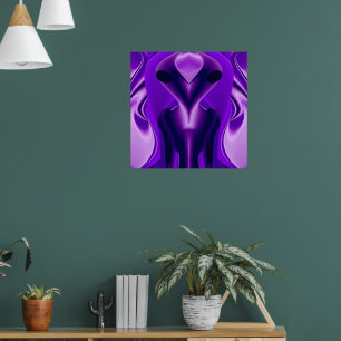 3D Paarse Regenboog Dromen, Buitenaards Poster