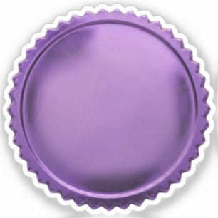 3D Paarse Zegellak Sterburst Onderscheiding Medalj Sticker
