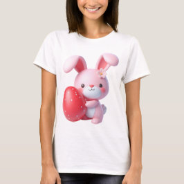 3D paashaas met ei T-shirt