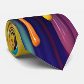 3D Paint Drips Halsband Stropdas (Opgerold)