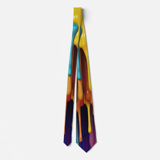 3D Paint Drips Halsband Stropdas (Achterkant)