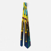 3D Paint Drips Nekdas Stropdas (Achterkant)