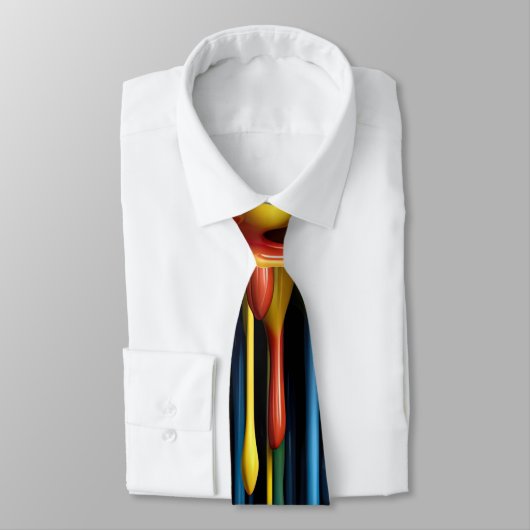3D Paint Drips Stropdas (Gebonden)