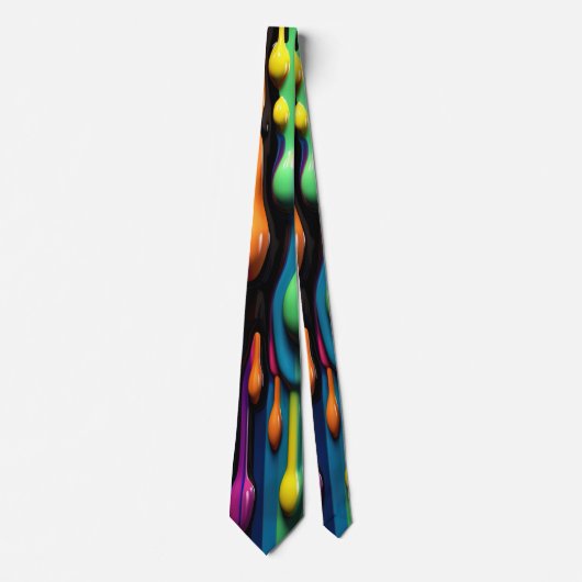 3D Paint Drips Stropdas (Voorkant)