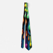 3D Paint Drips Stropdas (Achterkant)