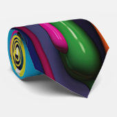 3D Paint Drips Stropdas (Opgerold)