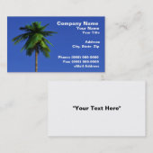 3D-palmboom tegen heldere blauwe hemel Visitekaartje (Voorkant / Achterkant)