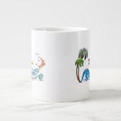 3d Palms, Waves & Sunset KAUAI Grote Koffiekop (Voorkant)