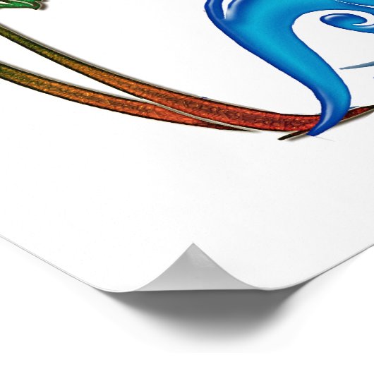 3d Palms, Waves & Sunset PENSACOLA Poster (Hoek)