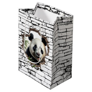 3D Panda Muurbreek Kunst – Realistische Safari Medium Cadeauzakje