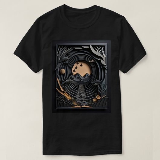 3D Paper Art Design T-shirt (Design voorkant)