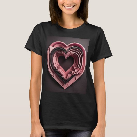 3D Paper Art Design T-shirt (Voorkant)