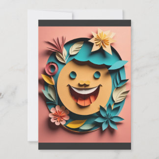 3D Paper Art Design T-shirt Kaart